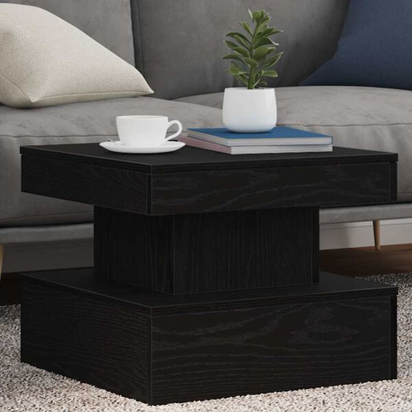 vidaXL Coffee Table Black Oak Engineered wood Medium Coffee Table