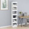 vidaXL Book Cabinet White Engineered Wood 15.7x11.8x77.9 in