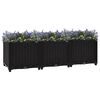 vidaXL Raised Bed Black Polypropylene 47.2x15.7x15.0 in Durable