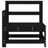 vidaXL Garden Corner Sofa Black Solid pine wood Medium Modular