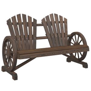 vidaXL Garden Adirondack Chair Burnt look Solid Fir Wood
