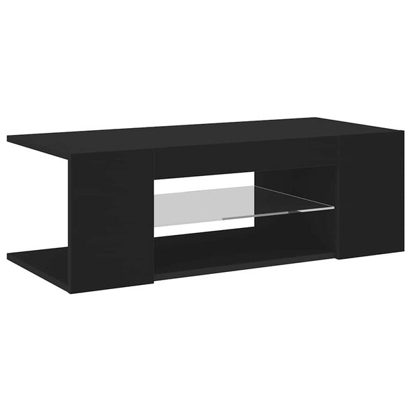vidaXL TV Cabinet Black Engineered wood Medium TV Cabinet Rectangular