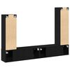 vidaXL TV Cabinet Set Wall-mounted 6 pcs Black Oak Engineered Wood