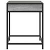 vidaXL Bedside Table Grey Sonoma Engineered wood, glass, steel Small
