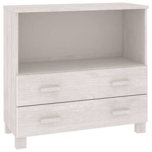 vidaXL Sideboard White Solid pinewood Compact White Sideboard