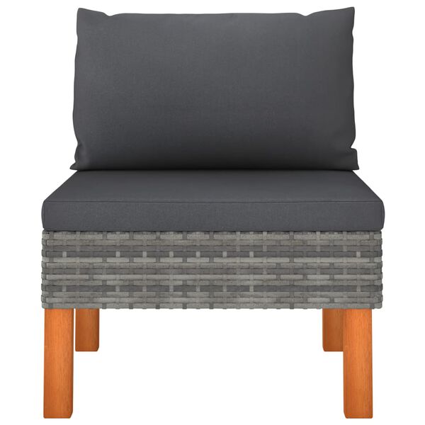 vidaXL Middle Sofa Grey and Anthracite