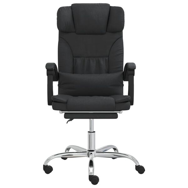 vidaXL Massage Office Chair Black Faux leather, metal, plywood Standard