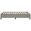 vidaXL Bed Frame Light Grey Velvet, Plywood, Engineered wood Queen