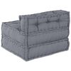 vidaXL Modular Sofa Grey 27.56 x 27.56 x 22.05 in Fabric
