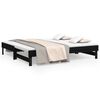 vidaXL Day Bed Black Solid Pine Wood Full