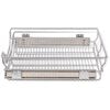 vidaXL Pull-Out Wire Baskets 2 pcs Silver 19.7"