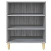 vidaXL Sideboard Grey Sonoma Engineered wood, Solid Eucalyptus wood