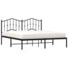 vidaXL Bed Frame Black Powder-coated steel 70.9 x 78.7 in Super King