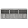 vidaXL Sideboard Gray Sonoma Engineered Wood, Glass Large Sideboard