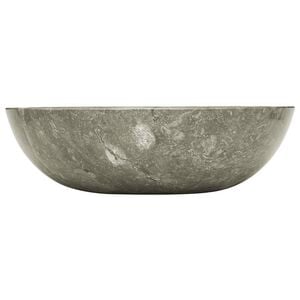 vidaXL Sink Gray Ø27.6"x4.7" Marble
