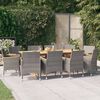 vidaXL Garden Dining Set Grey