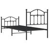 vidaXL Bed Frame Black Steel 35.4 x 74.8 in Bed Frame Rectangular