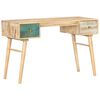 vidaXL Desk Natural wood with accent colors Solid mango wood