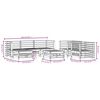 vidaXL Garden Lounge Set Wood Solid Douglas Wood Medium Modular