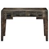 vidaXL Desk Black Solid Mango Wood 43.3x19.7x29.5 in Desk Rectangular