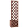 vidaXL Trellis Planter Brown Wood-Plastic Composite (WPC)