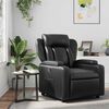 vidaXL Recliner Chair Black Faux Leather
