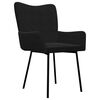 vidaXL Dining Chair Set of 2 Black Velvet (100% polyester), metal, plywood