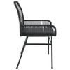 vidaXL Garden Chair Black PE rattan Medium UV-resistant materials