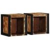 vidaXL Bedside Cabinet Set of 2 Mixed Colors Solid reclaimed wood Small