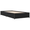 vidaXL Bed Frame Black Engineered wood, metal, plywood 90 x 75 in Single
