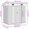 vidaXL Garden Shed Brown Galvanized Steel 76.4x47.6x71.3 in