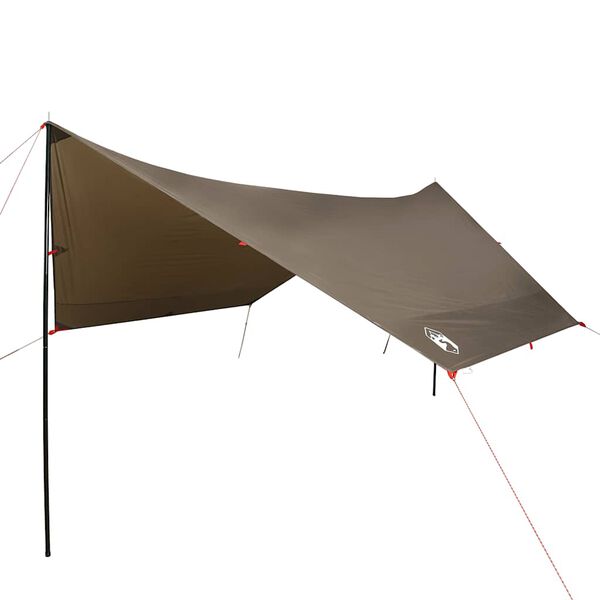 vidaXL Camping Tarp Brown 172.4x148.0x83.5" Waterproof