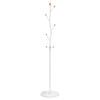 vidaXL Coat Stand White Powder-coated iron, Marble Medium Hooks