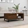 vidaXL Coffee Table Brown Oak Engineered Wood, Metal 35.4 x 19.7 x 14.4 in