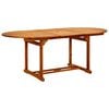 vidaXL Dining Table Natural wood Acacia hardwood Large Extendable