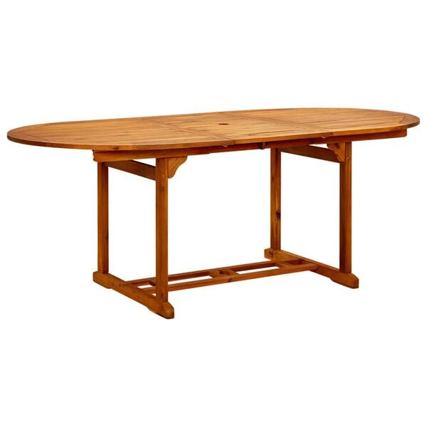 vidaXL Dining Table Natural wood Acacia hardwood Large Extendable