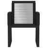 vidaXL Dining Set Black Powder-coated steel, glass, PVC rattan Medium