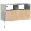 vidaXL TV Wall Cabinet Concrete grey Engineered wood Medium