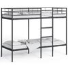 vidaXL Bunk Bed Black Steel and mesh fabric