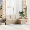 vidaXL Garden Sofa Set Beige
