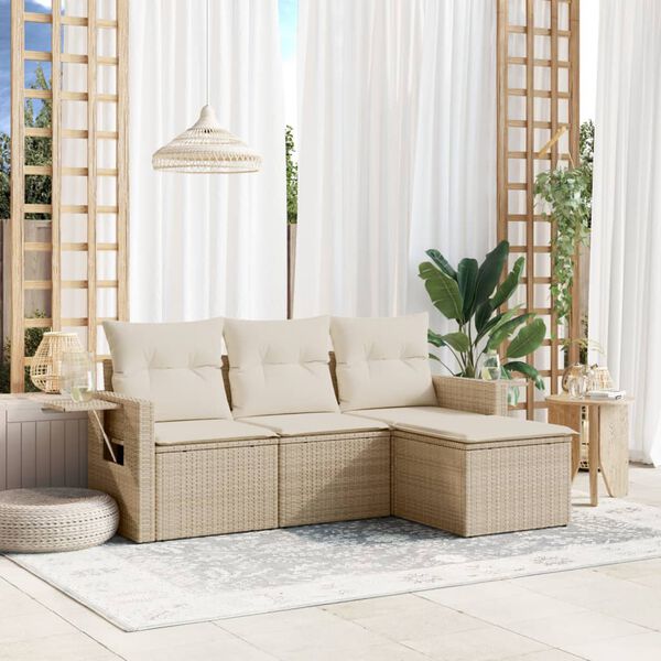 vidaXL Garden Sofa Set Beige