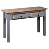 vidaXL Console Table Gray and natural wood Solid Pine Wood Medium