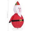 vidaXL Santa Claus Figure Red and White Fabric and Steel Large