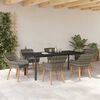 vidaXL Garden Dining Set with Cushion 7 pcs Grey Poly Rattan