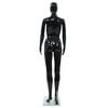 vidaXL Full Body Female Mannequin with Glass Base Glossy Black 68.9"