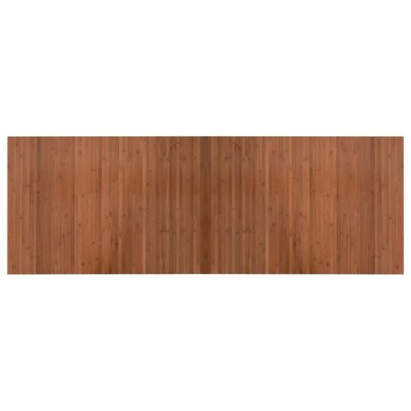 vidaXL Rug Brown Bamboo, Polypropylene 27.6 x 78.7 in Durable Rug