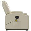 vidaXL Stand Up Massage Recliner Chair Cream Faux leather, Metal, Plywood