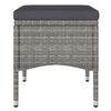 vidaXL Garden Chair And Stool Set of 4 Grey