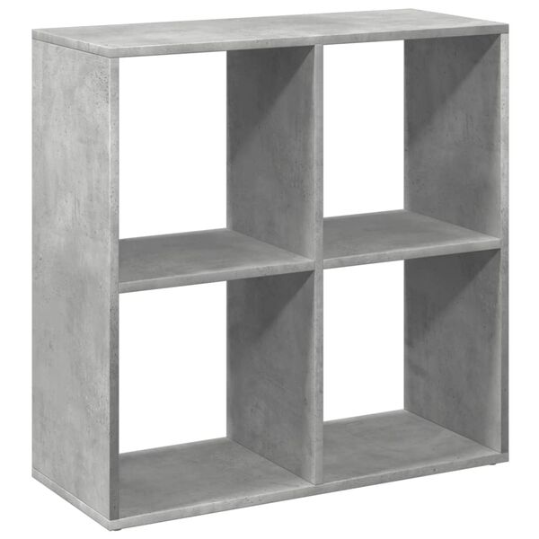 vidaXL Room Divider Bookcase Concrete Grey Engineered Wood Medium