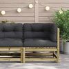 vidaXL Patio Sofa Corner with Cushions Impregnated Wood Pine